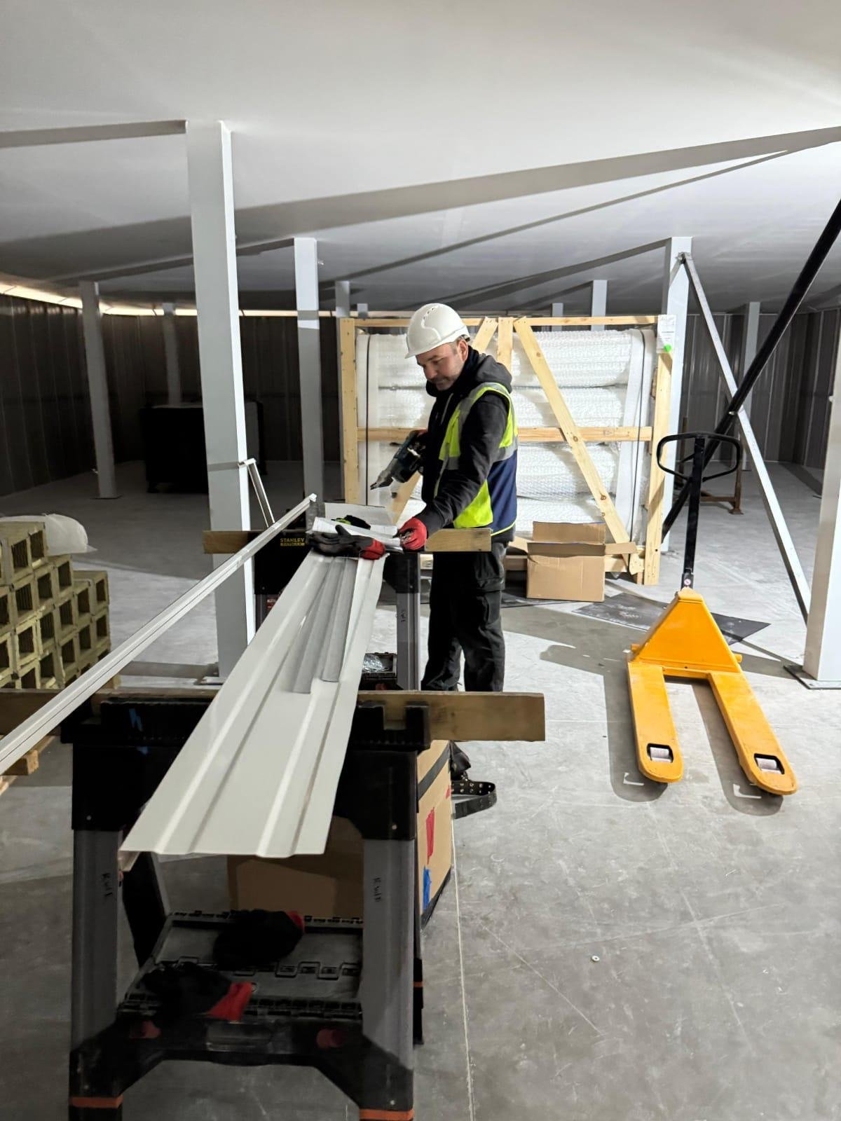 Precision sheet metal fabrication on site